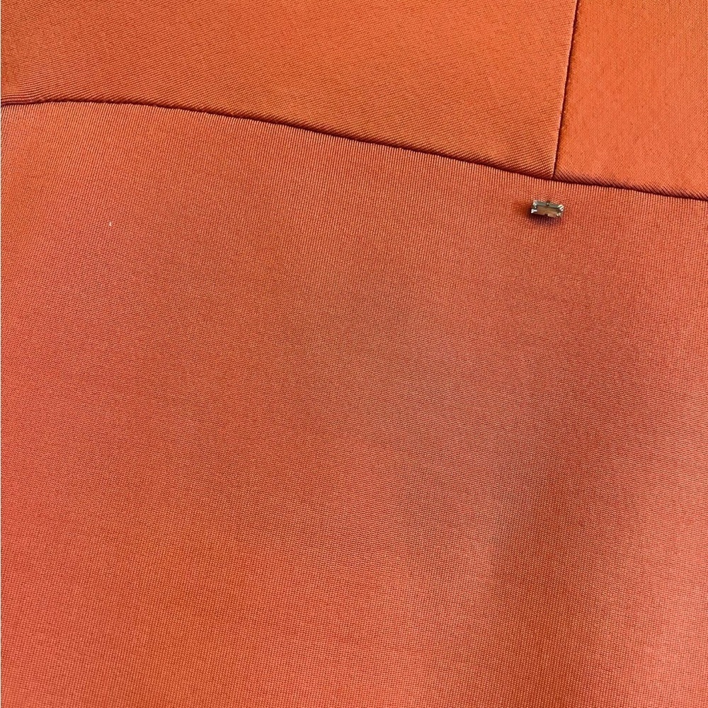 Max Mara Women's Orange V-Neck short sleeved Top size S - Picture 3 of 12